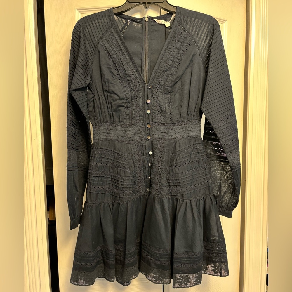Veronica Beard Addilyn Mini Dress in navy - Picture 4 of 9